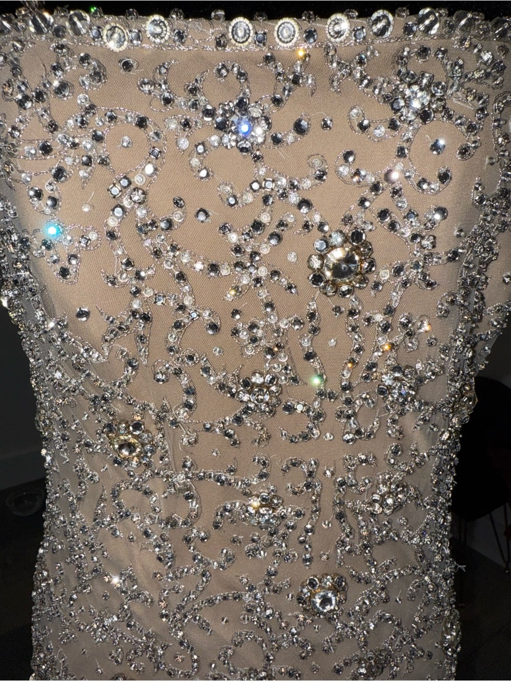 Embellished Champagne Wedding Dress Bodice - Picture 3 of 6